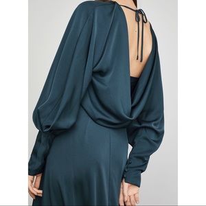 BCBG Draped Back Full Length Dress